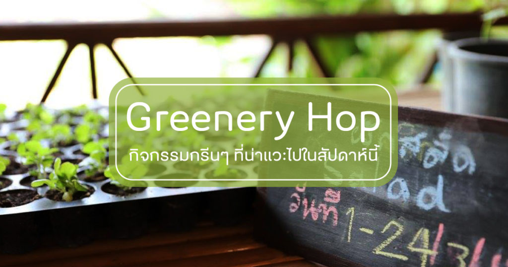 Greenery Hop: สาย Green ต้อง Go กับกิจกรรมดีๆ 11 -17 พฤษภาคม นี้